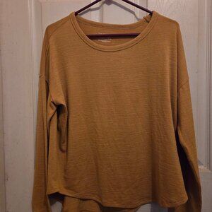 Time and Tru Women's Yellow Long Sleeve Top   Size Medium